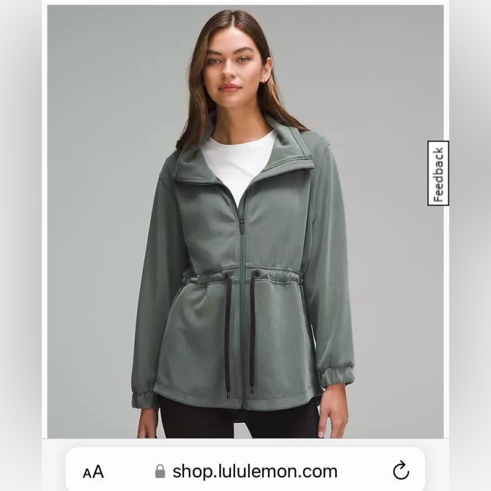 lululemon athletica gray Softstreme Drawstring Jacket